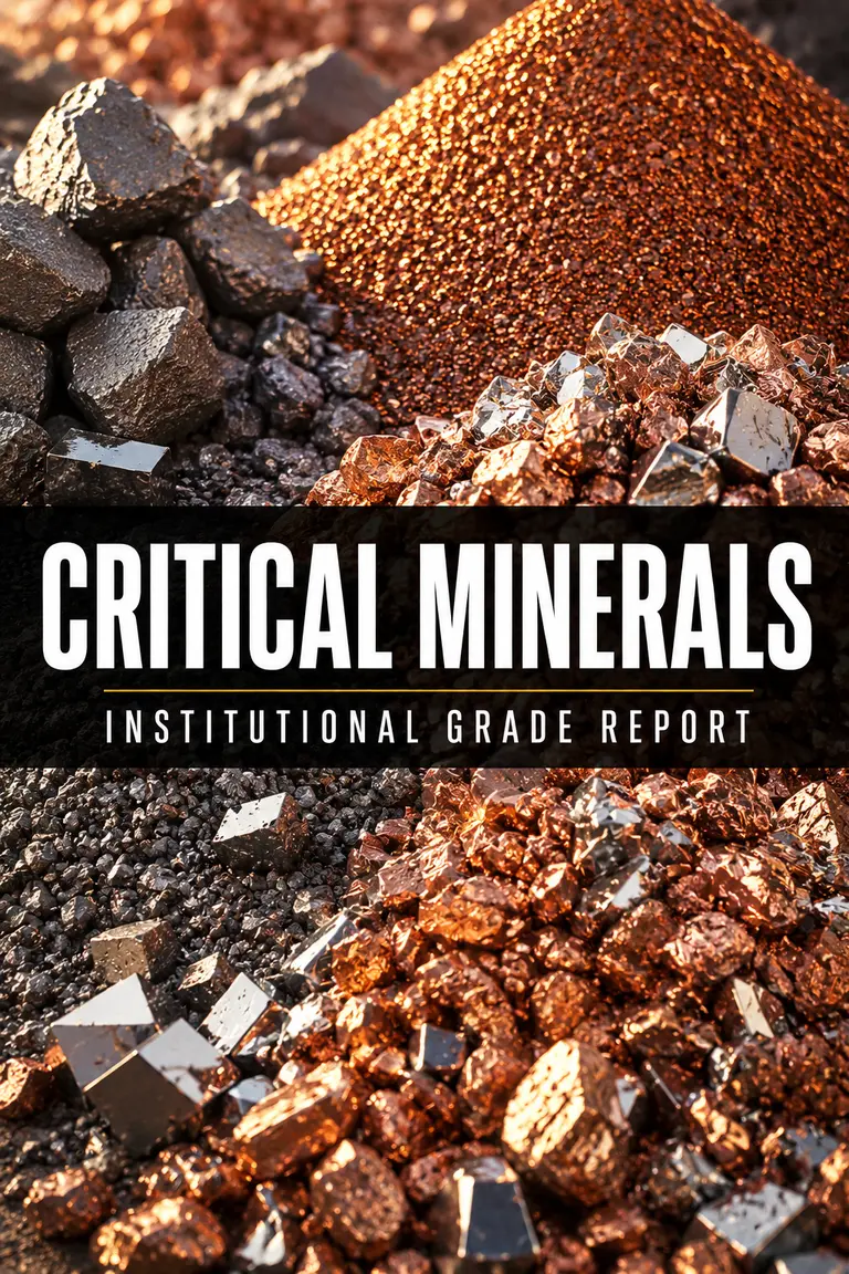 Critical Minerals institutional-grade report cover